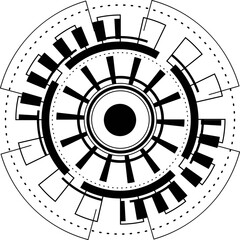 hi-tech circle digital technology.