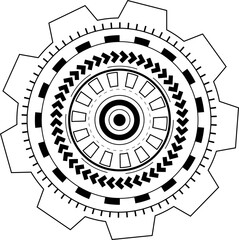 hi-tech circle digital technology.