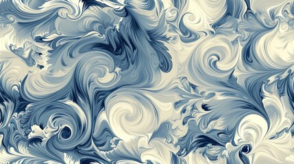  an abstract blue and white background with swirls and waves in the form of a horse's head and tail.