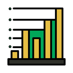 Chart Data Graph Filled Outline Icon