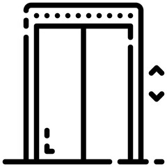 elevator outline vector icon