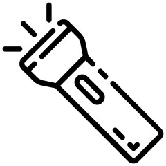 Fototapeta premium flashlight outline vector icon