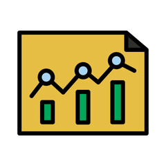 Chart Graph Report Filled Outline Icon