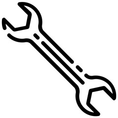spanner outline vector icon