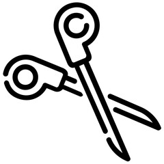 scissore outline vector icon