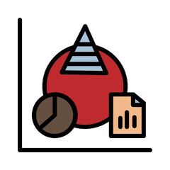Chart Circle Pie Filled Outline Icon