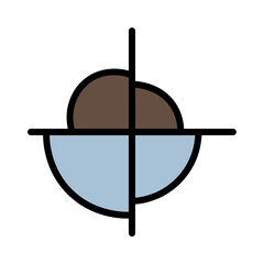 Chart Circle Pie Filled Outline Icon