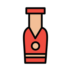Bottle Drink Wine Filled Outline Icon