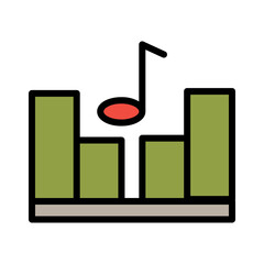 Device Music Control Filled Outline Icon