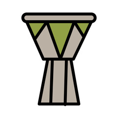 Drum Goblet Instrument Filled Outline Icon