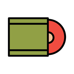 Disc Vinyl Device Filled Outline Icon