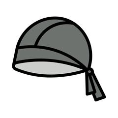 Bike Cap Hat Filled Outline Icon