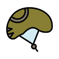 Bike Helmet Sport Filled Outline Icon