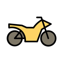 Bike Motorbike Ride Filled Outline Icon