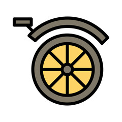 Obraz premium Bike Rear Cycling Filled Outline Icon