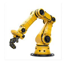 robotic arm welding isolated on white
