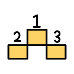 Bike Podium Sports Filled Outline Icon