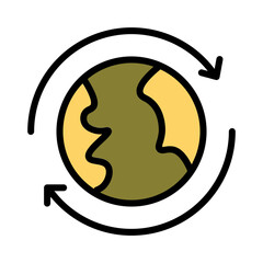 Bike Eco Nature Filled Outline Icon