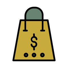 Consumer Economic Bag Filled Outline Icon