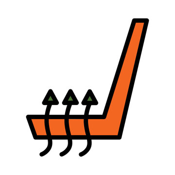 recommend clip art: Car Seat Heater Filled Outline Icon
