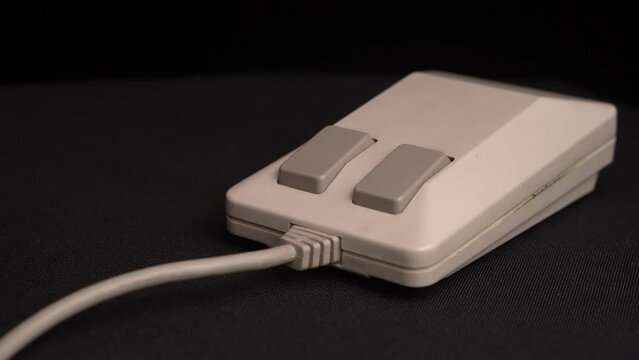 Commodore Amiga Tank Mouse, Computer Device From 1980s, Close Up