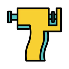 Care Gun Metal Filled Outline Icon