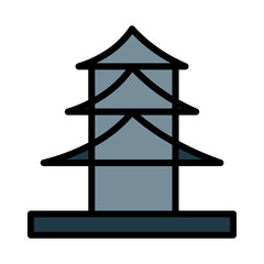 Arch Asia Temple Filled Outline Icon