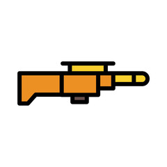 Arm Pistol Gun Filled Outline Icon