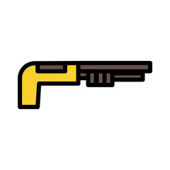 Arm Pistol Gun Filled Outline Icon