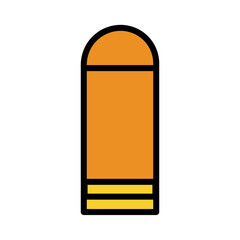 Bullet Gun War Filled Outline Icon