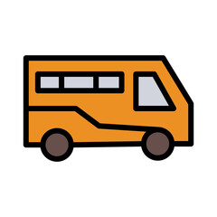 Gun Car War Filled Outline Icon