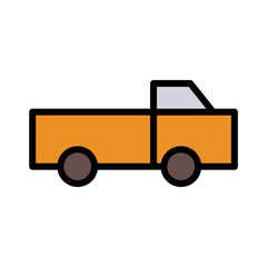 Gun Car War Filled Outline Icon