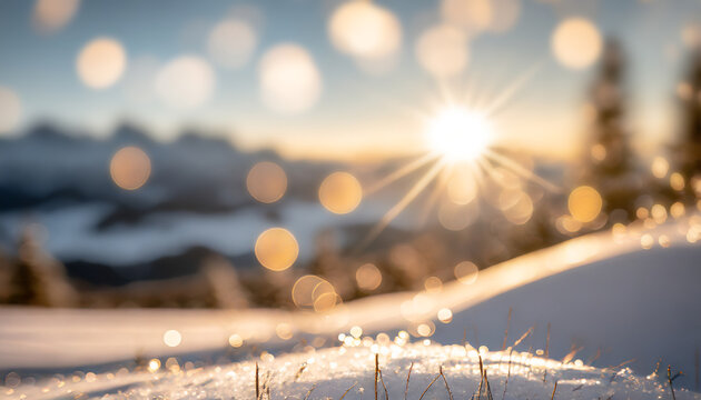 vacances v&oelig;ux no&euml;l hiver montagne ski flou bokeh d&eacute;cembre janvier f&eacute;vrier halo