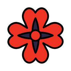 Flower Petals Shapes8 Filled Outline Icon