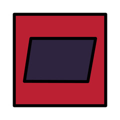 Side Shapes Square Filled Outline Icon