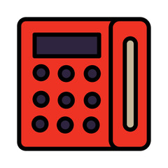 Telephone Phone Call Filled Outline Icon
