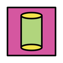 Cylinder Shape Shapes Filled Outline Icon