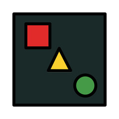 Block Shapes Toy Filled Outline Icon