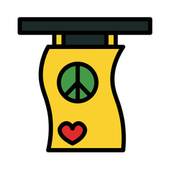Flags Peace Shapes Filled Outline Icon