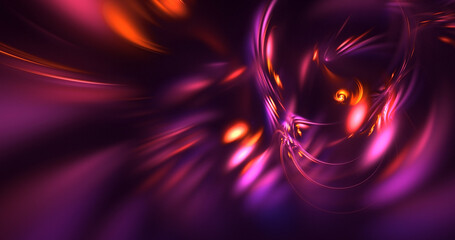 3D manual rendering abstract technology fractal background