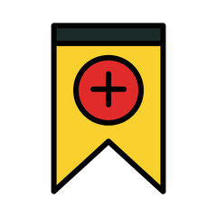 Add Badge Shapes Filled Outline Icon