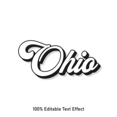 Fotobehang Ohio text effect vector. Editable college t-shirt design printable text effect vector © Uma