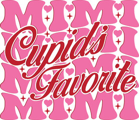 Cupid's Favorite Mimi, illustration  t shirt design 