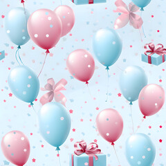 seamless pattern colorful birthday balloons