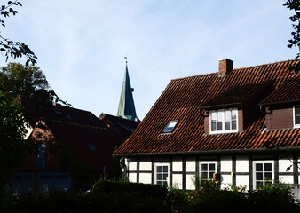 Fototapeta na wymiar Historical Buildings in the Town Bad Bevensen, Lower Saxony