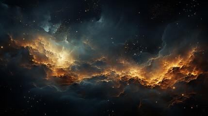 Naklejka premium sunrise in space