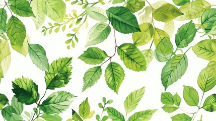  a close up of a bunch of green leaves on a white background with green leaves on the top of the leaves.