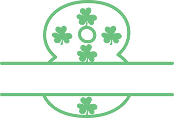 st. patrick's day split monogram letter number 8 eight