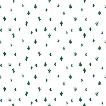 cute cactus seamless pattern