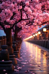 blossom at night